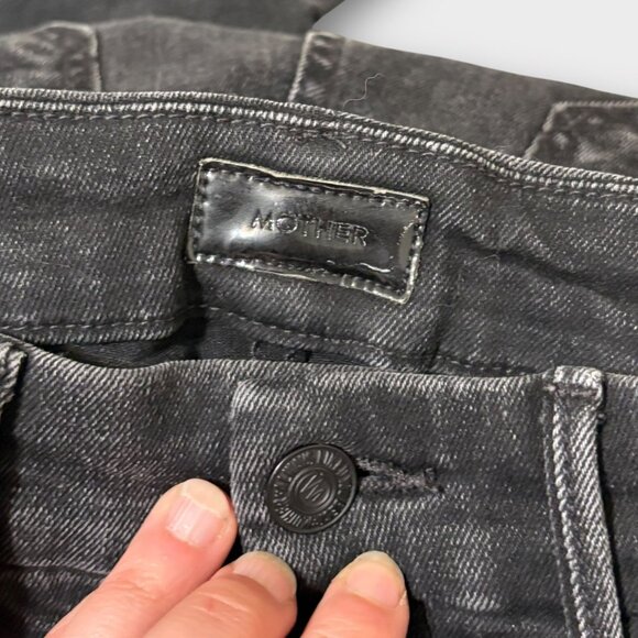 Mother Looker Night Hawk Black High Waist Jean 25 Denim Skinny Classic - Picture 5 of 8